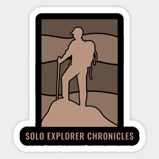 Solo Explorer Chronicles, Solo Traveling, Solo Adventure Sticker